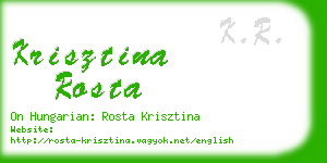 krisztina rosta business card